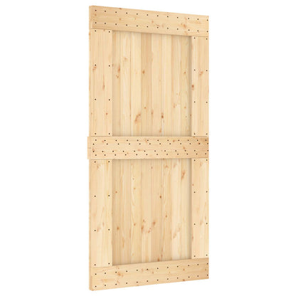 Door NARVIK Natural 39.37 x 82.68 in Solid Pine Wood