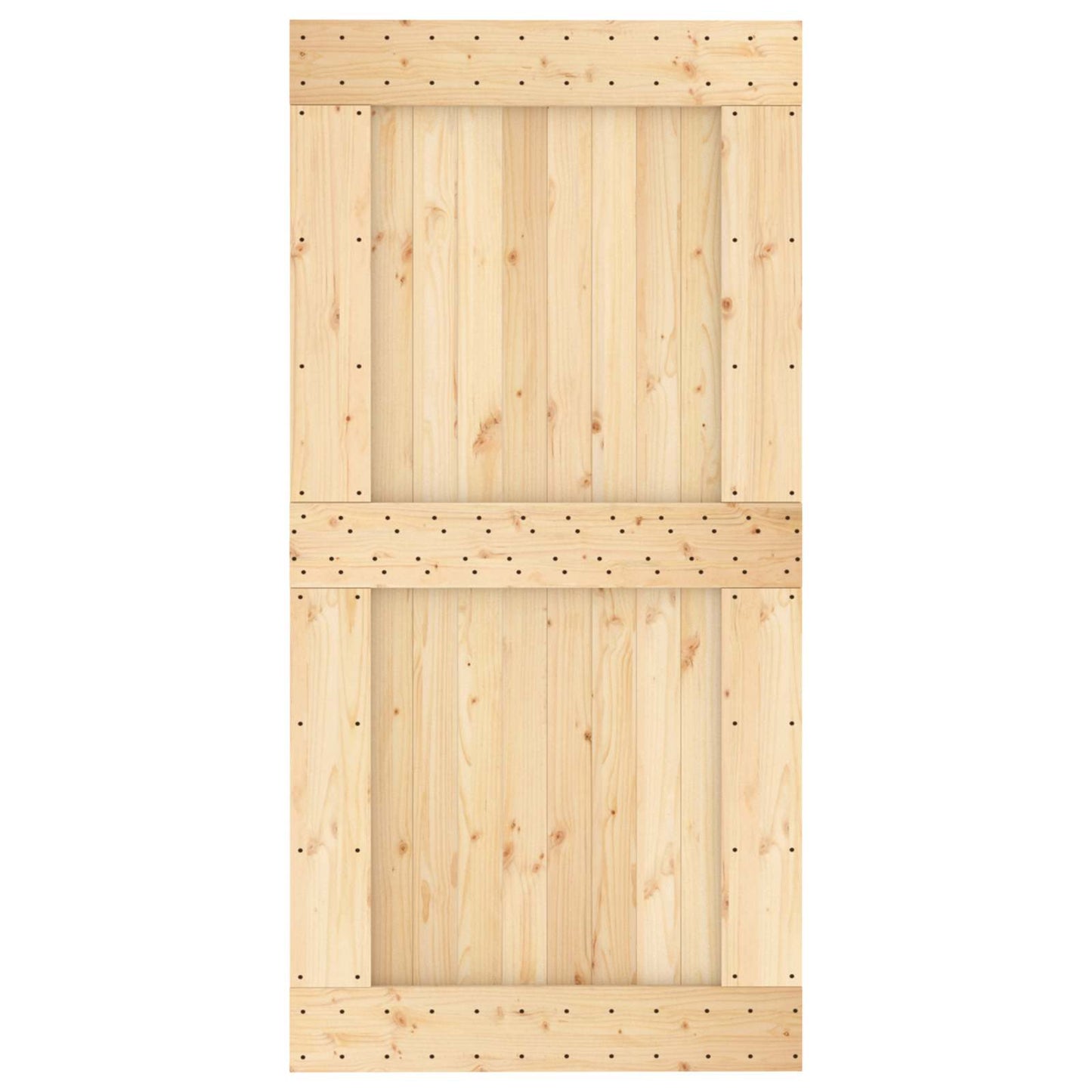 Door NARVIK Natural 39.37 x 82.68 in Solid Pine Wood