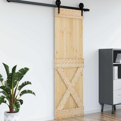 Door NARVIK Natural 27.56 x 82.68 in Solid Pine Wood