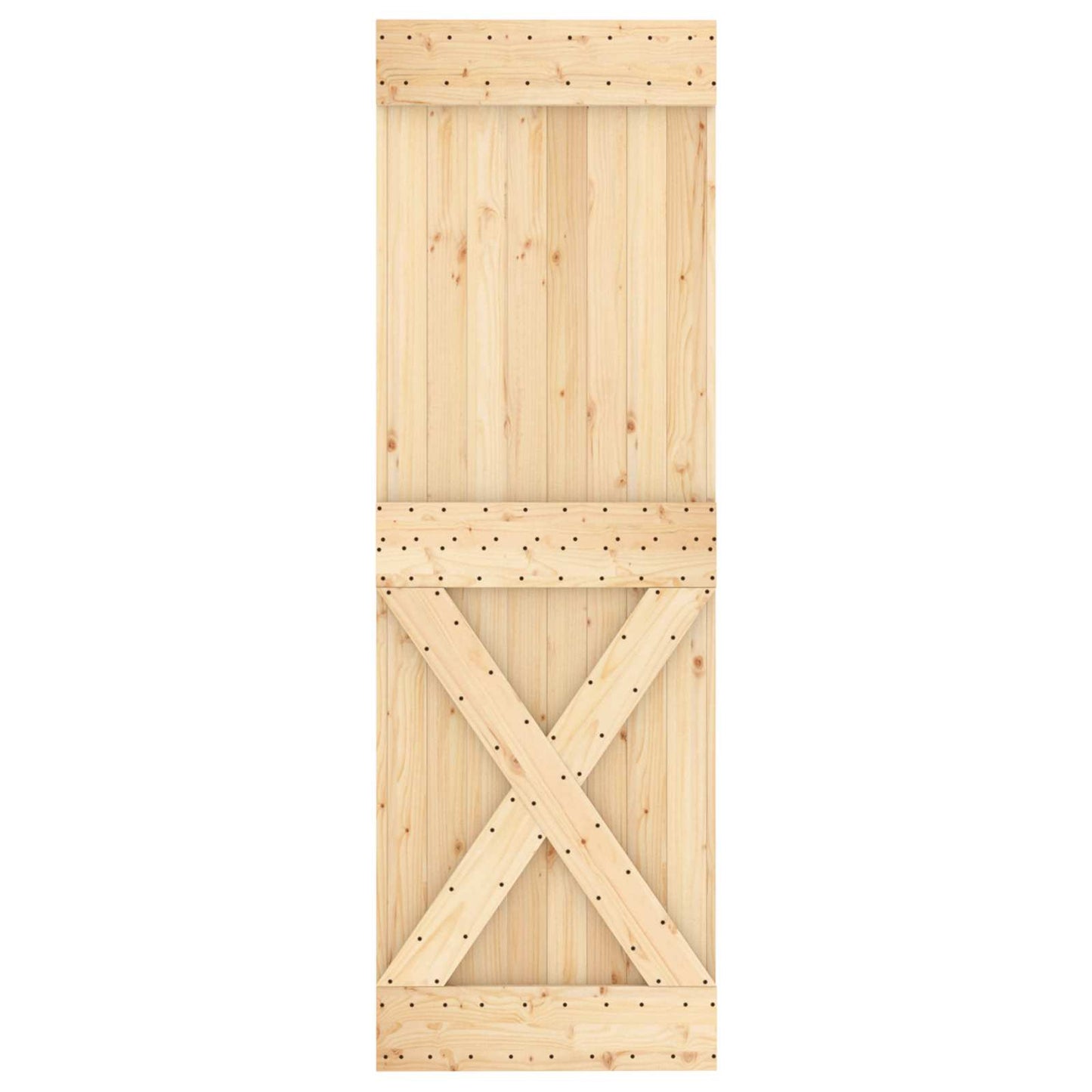 Door NARVIK Natural 27.56 x 82.68 in Solid Pine Wood
