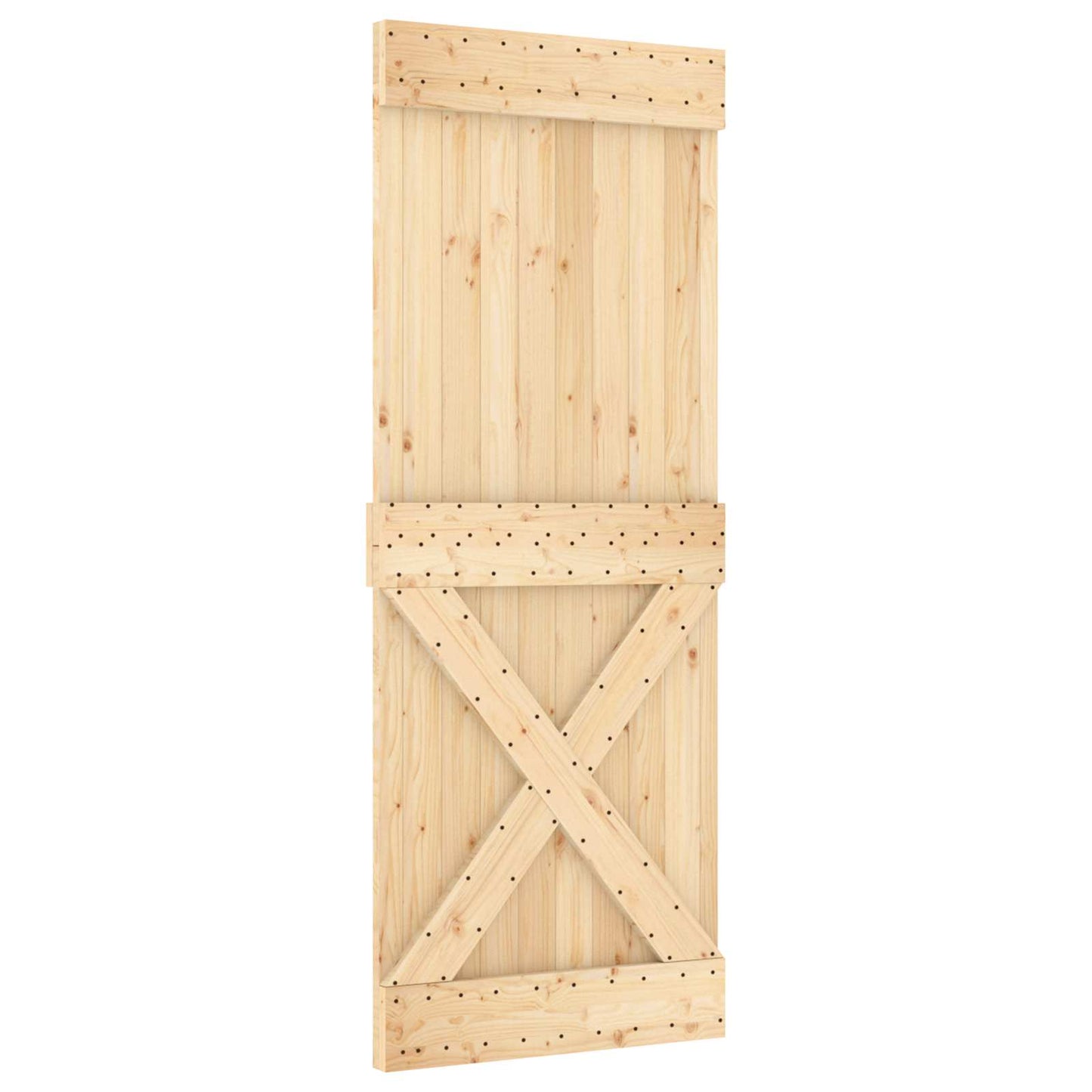 Door NARVIK Natural 31.50 x 82.68 in Solid Pine Wood