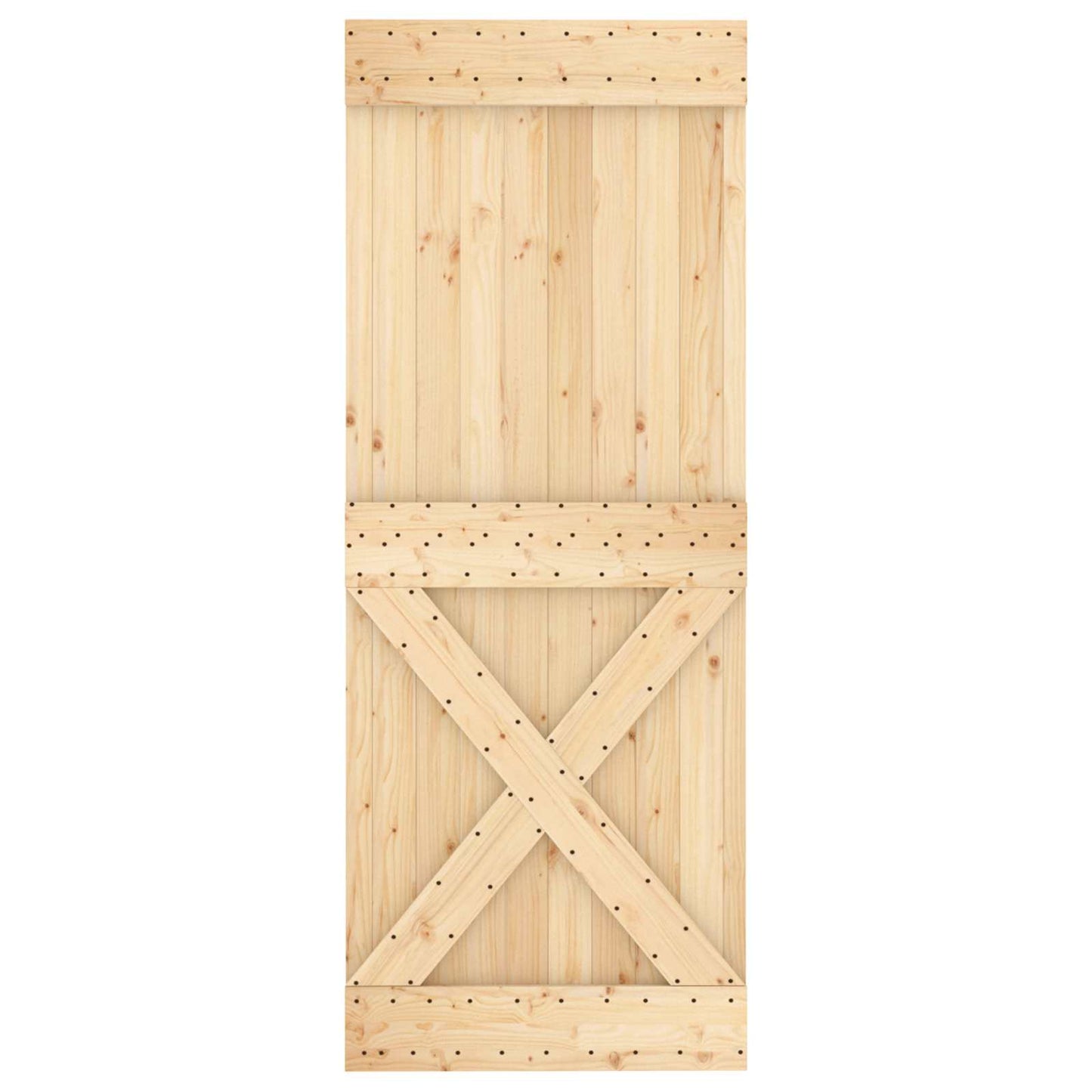 Door NARVIK Natural 31.50 x 82.68 in Solid Pine Wood