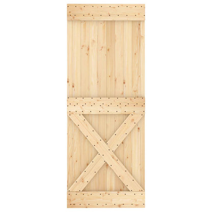 Door NARVIK Natural 31.50 x 82.68 in Solid Pine Wood