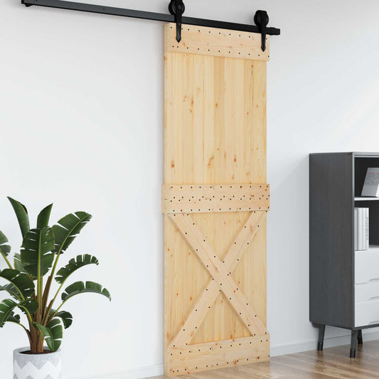 Door NARVIK Natural 33.46 x 82.68 in Solid Pine Wood