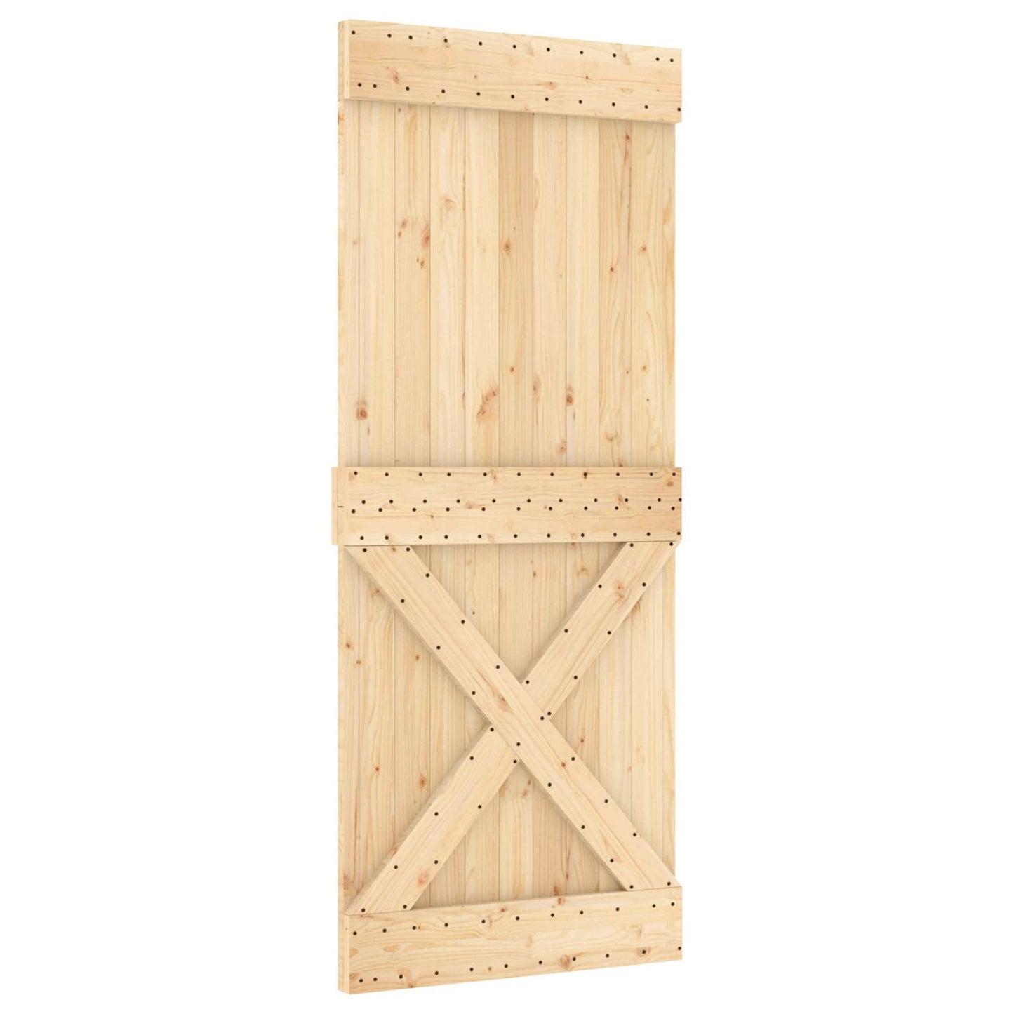 Door NARVIK Natural 33.46 x 82.68 in Solid Pine Wood