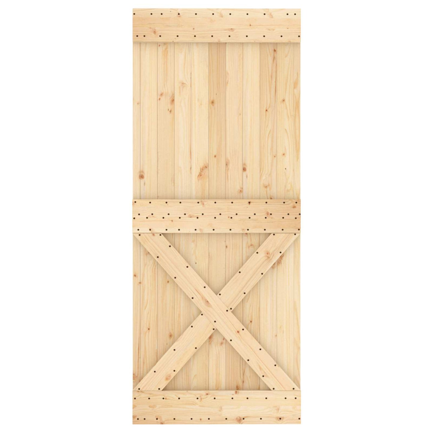 Door NARVIK Natural 33.46 x 82.68 in Solid Pine Wood