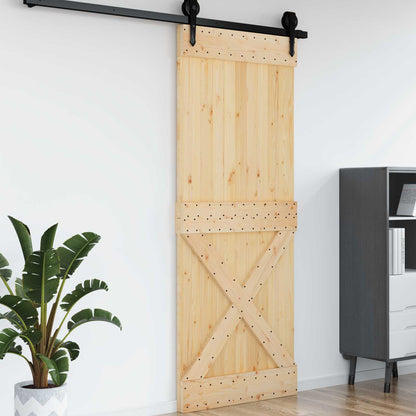 Door NARVIK Natural 35.43 x 82.68 in Solid Pine Wood