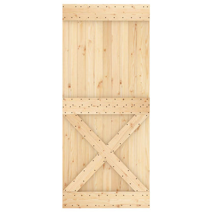 Door NARVIK Natural 35.43 x 82.68 in Solid Pine Wood