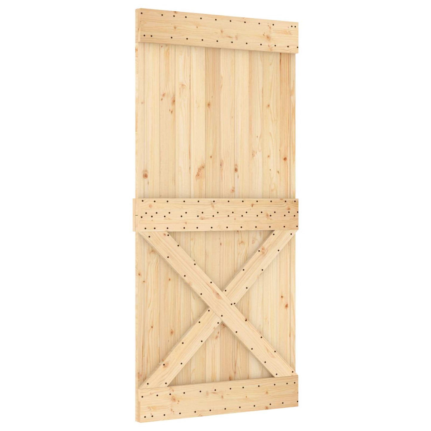 Door NARVIK Natural 37.40 x 82.68 in Solid Pine Wood