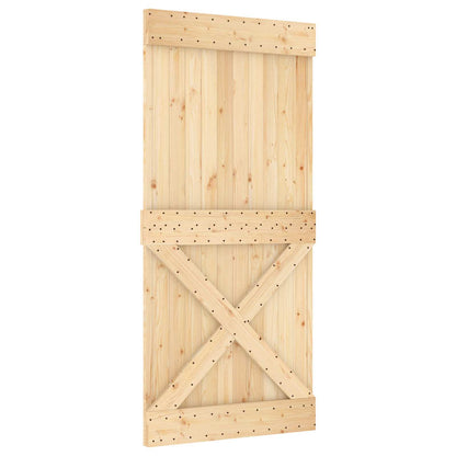 Door NARVIK Natural 37.40 x 82.68 in Solid Pine Wood