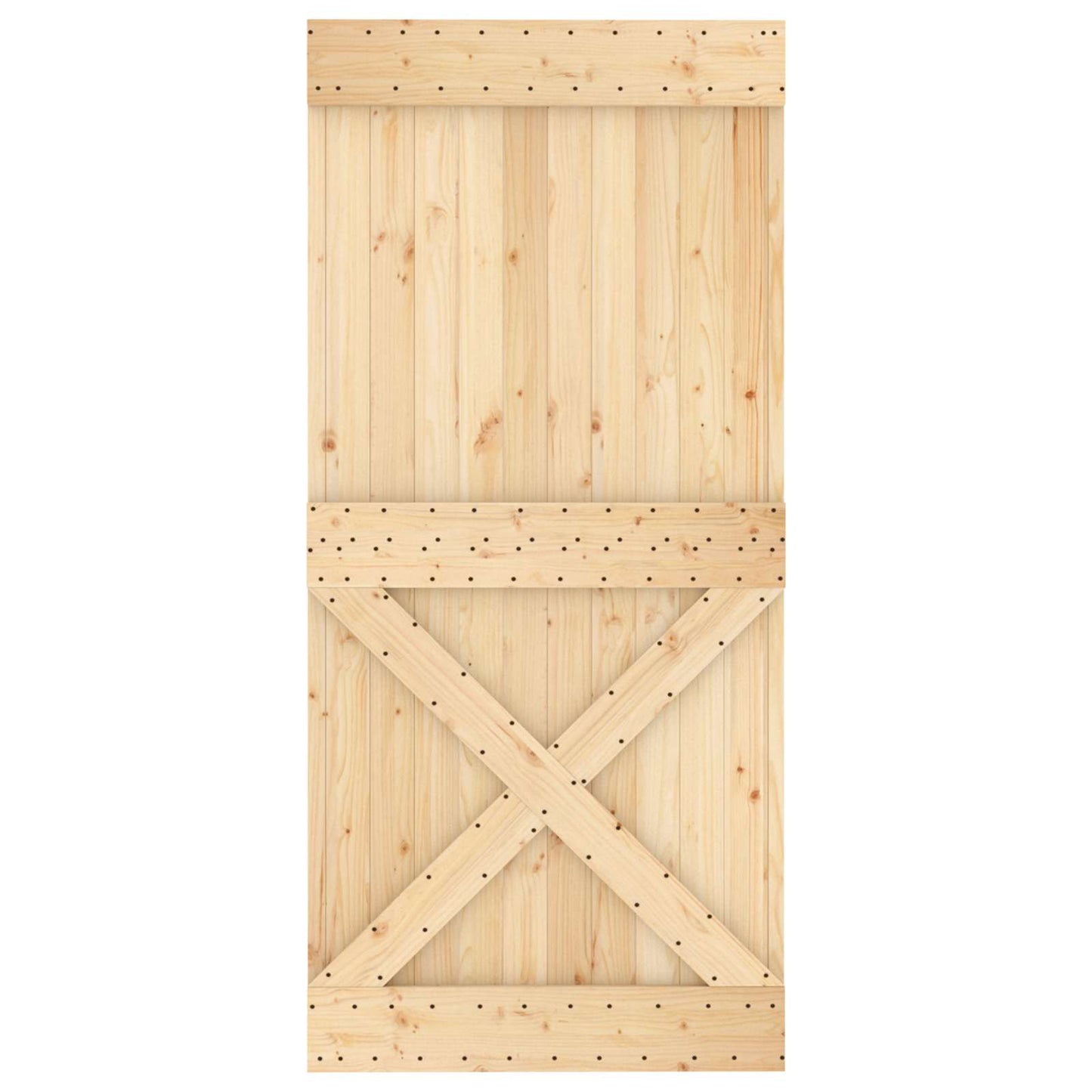 Door NARVIK Natural 37.40 x 82.68 in Solid Pine Wood