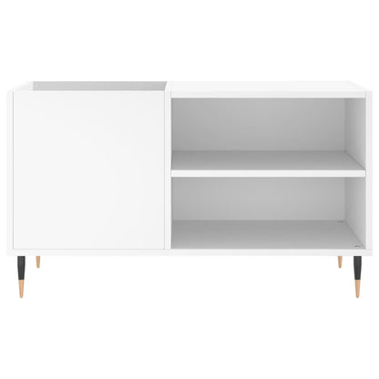 Record Cabinet White Engineered Wood, Iron 33.5 x 15.0 x 18.9 in