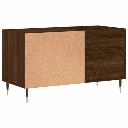 Record Cabinet Brown Oak Engineered Wood Medium Record Cabinet