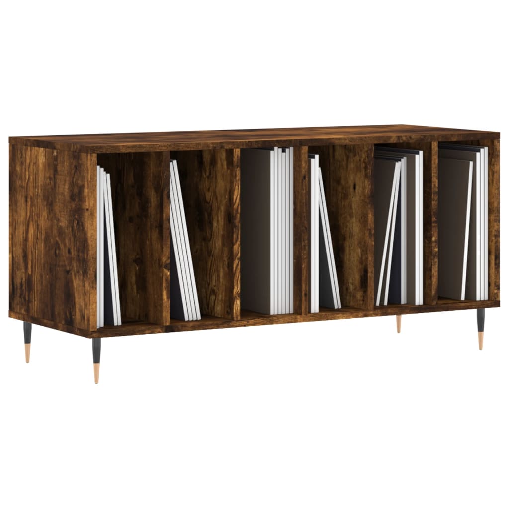 Record Cabinet Smoked Oak Engineered wood, iron Medium