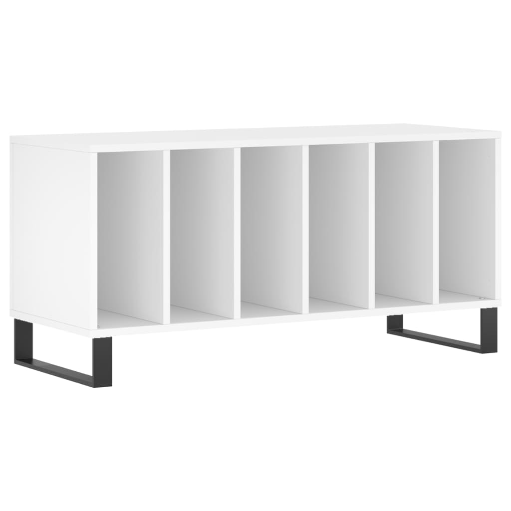 Record Cabinet White Engineered wood, Iron Record Cabinet