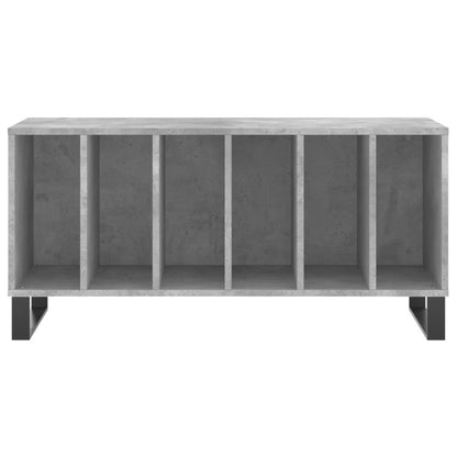 Record Cabinet Concrete Grey Engineered Wood, Iron