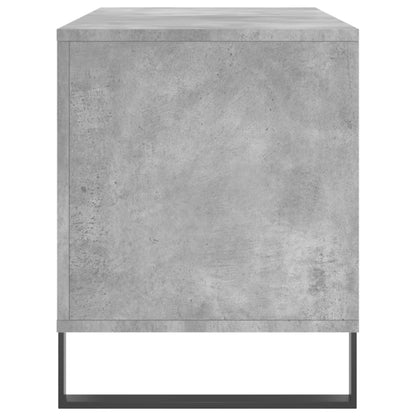 Record Cabinet Concrete Grey Engineered Wood, Iron