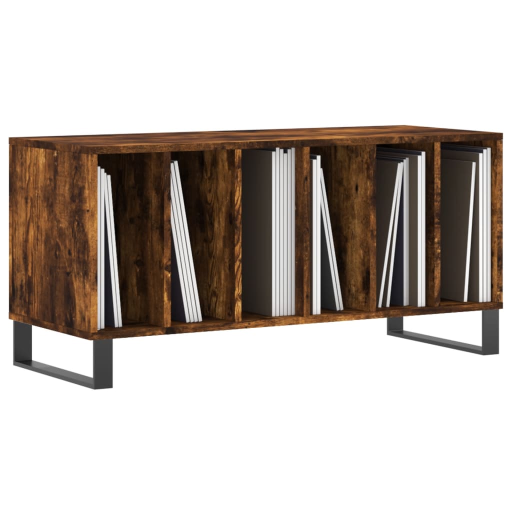 Record Cabinet Smoked oak Engineered wood, iron
