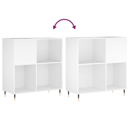 Record Cabinet White Engineered wood, iron Medium Record Cabinet