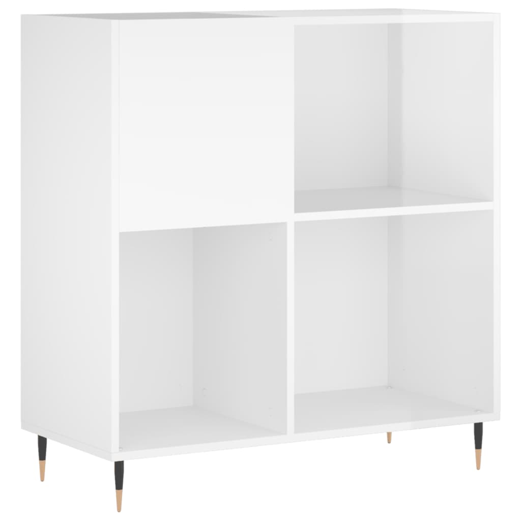 Record Cabinet Glossy white Engineered wood, iron Medium