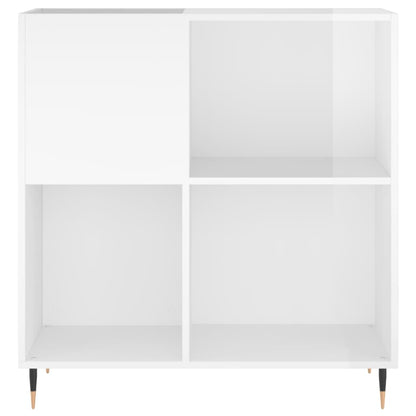 Record Cabinet Glossy white Engineered wood, iron Medium