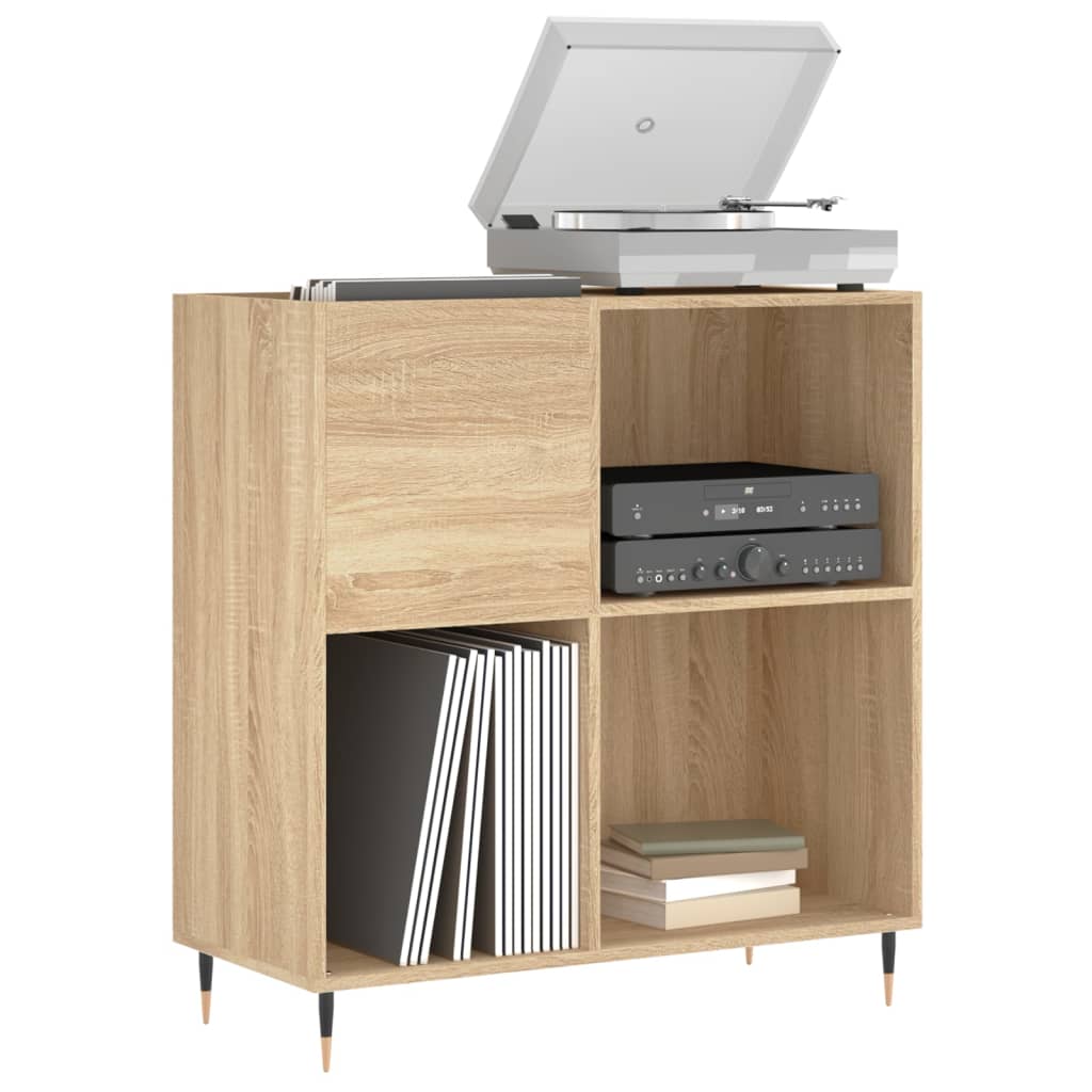 Record Cabinet Sonoma oak Engineered wood, Iron Medium