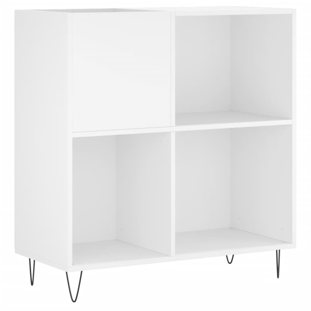 Record Cabinet White Engineered wood, Iron Large Record Cabinet