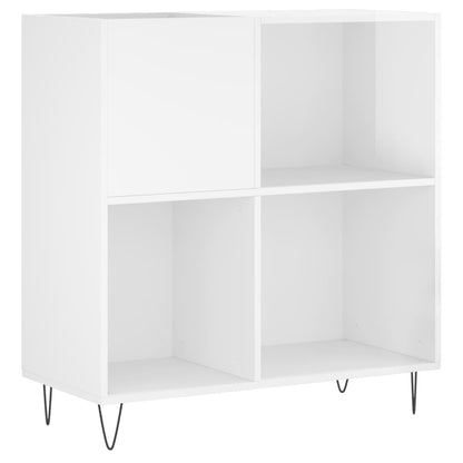 Record Cabinet High gloss white Engineered wood, iron