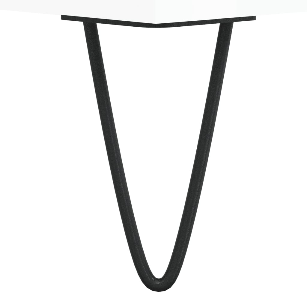 Record Cabinet High gloss white Engineered wood, iron