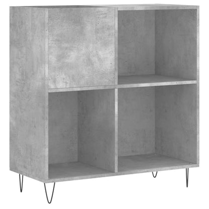Record Cabinet Concrete Gray Engineered Wood, Iron Medium