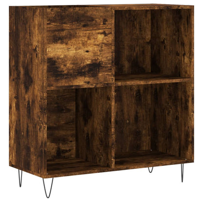 Record Cabinet Smoked oak Engineered wood, Iron Large