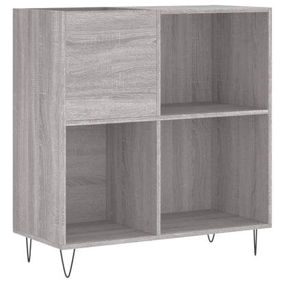 Record Cabinet Grey Sonoma Engineered Wood, Iron