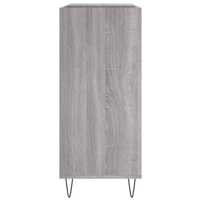 Record Cabinet Grey Sonoma Engineered Wood, Iron