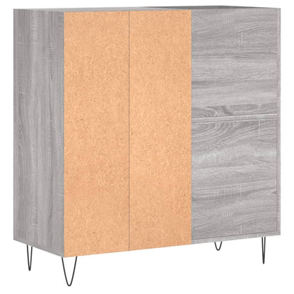 Record Cabinet Grey Sonoma Engineered Wood, Iron
