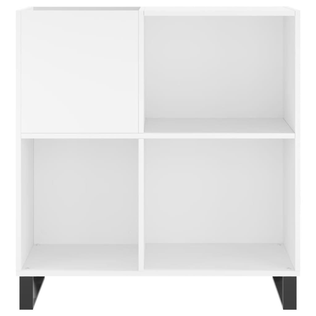 Record Cabinet White Engineered wood and iron Medium