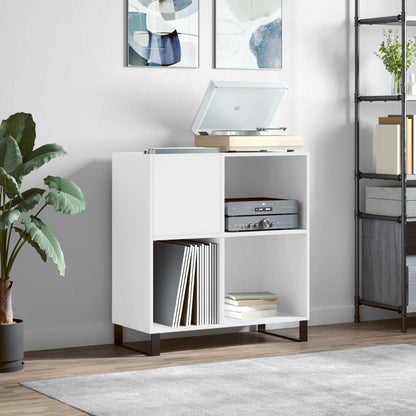 Record Cabinet White Engineered wood and iron Medium