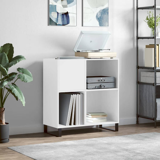 Record Cabinet White Engineered wood and iron Medium