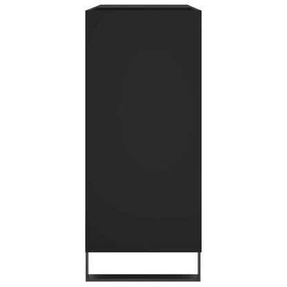 Record Cabinet Black Engineered wood, Iron Medium Record Cabinet