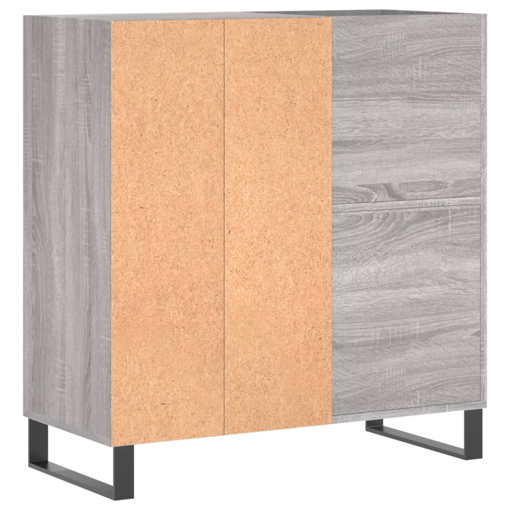 Record Cabinet Grey Sonoma Engineered wood Medium Record Cabinet