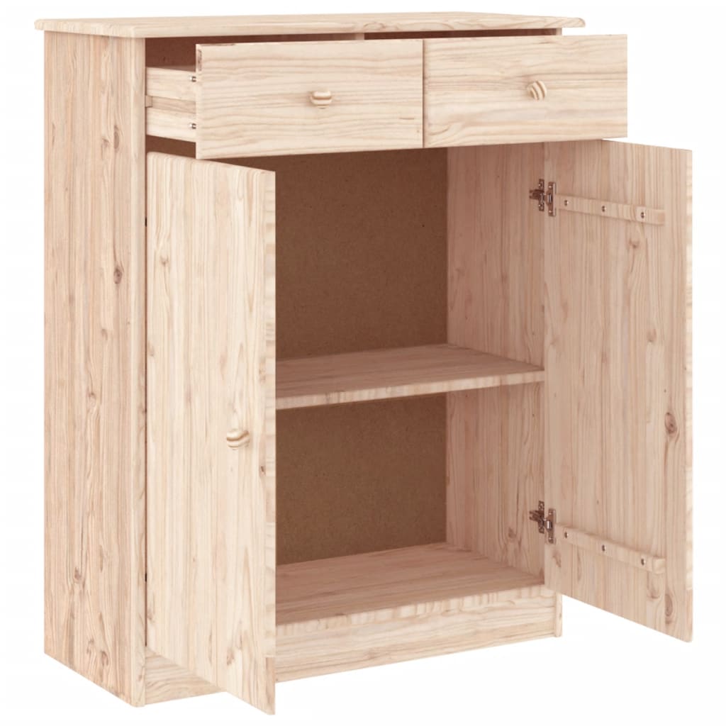 Shoe Cabinet Natural Pine Solid pine wood Medium Shoe Cabinet