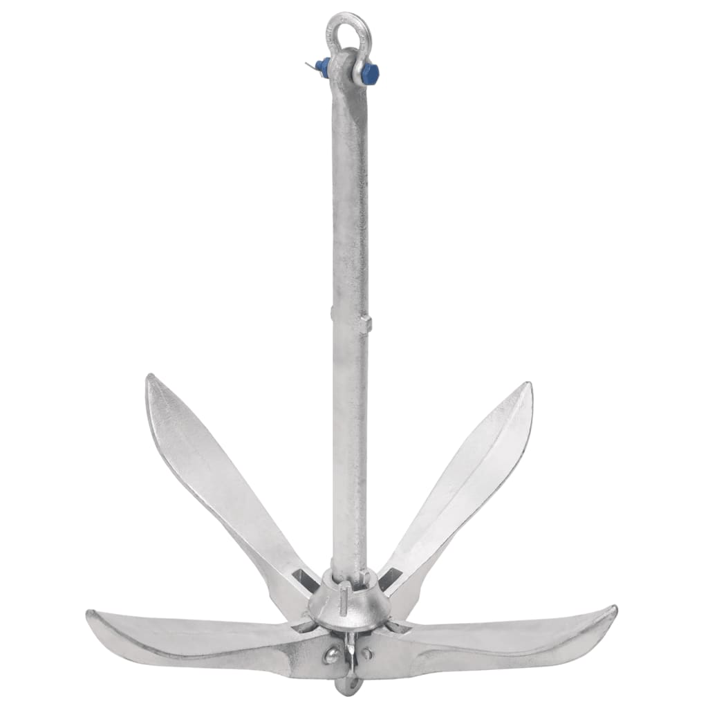 Folding Anchor Silver 22 lb Hot Dip Galvanized Cast Iron