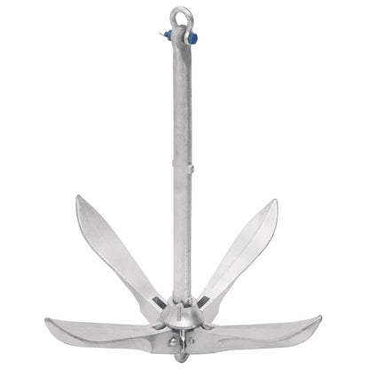 Folding Anchor Silver 22 lb Hot Dip Galvanized Cast Iron