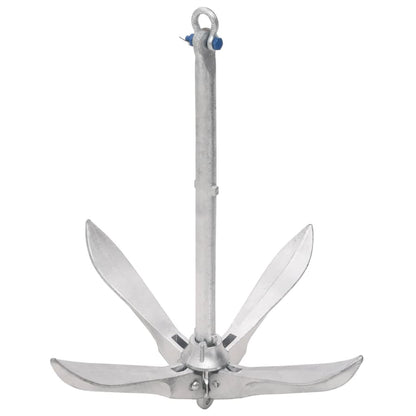 Folding Anchor Silver 26.5 lb Hot Dip Galvanized Cast Iron