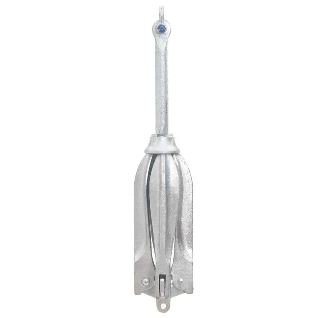 Folding Anchor with Rope Silver 22 lb Hot Dip Galvanized Cast Iron