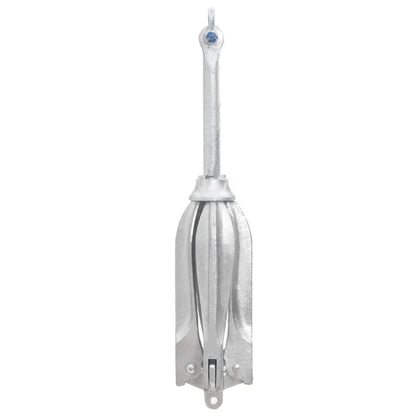 Folding Anchor with Rope Silver 22 lb Hot Dip Galvanized Cast Iron