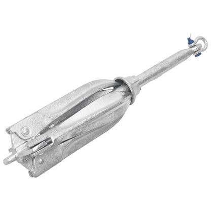 Folding Anchor with Rope Silver 26.5 lb Hot Dip Galvanized Cast Iron
