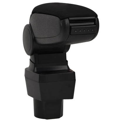 Car Armrest Black 4.7"x12.6"x(12.6"-19.3") ABS