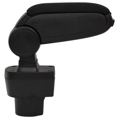 Car Armrest Black 4.7"x12.6"x(12.6"-19.3") ABS