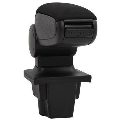 Car Armrest Black 6.3"x13.8"x(11.8"-19.3") ABS