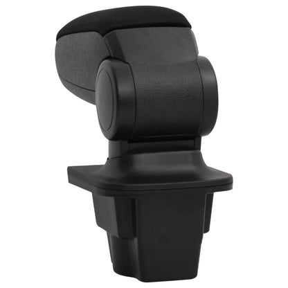 Car Armrest Black 6.3"x13.8"x(11.8"-19.3") ABS